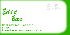 edit bas business card